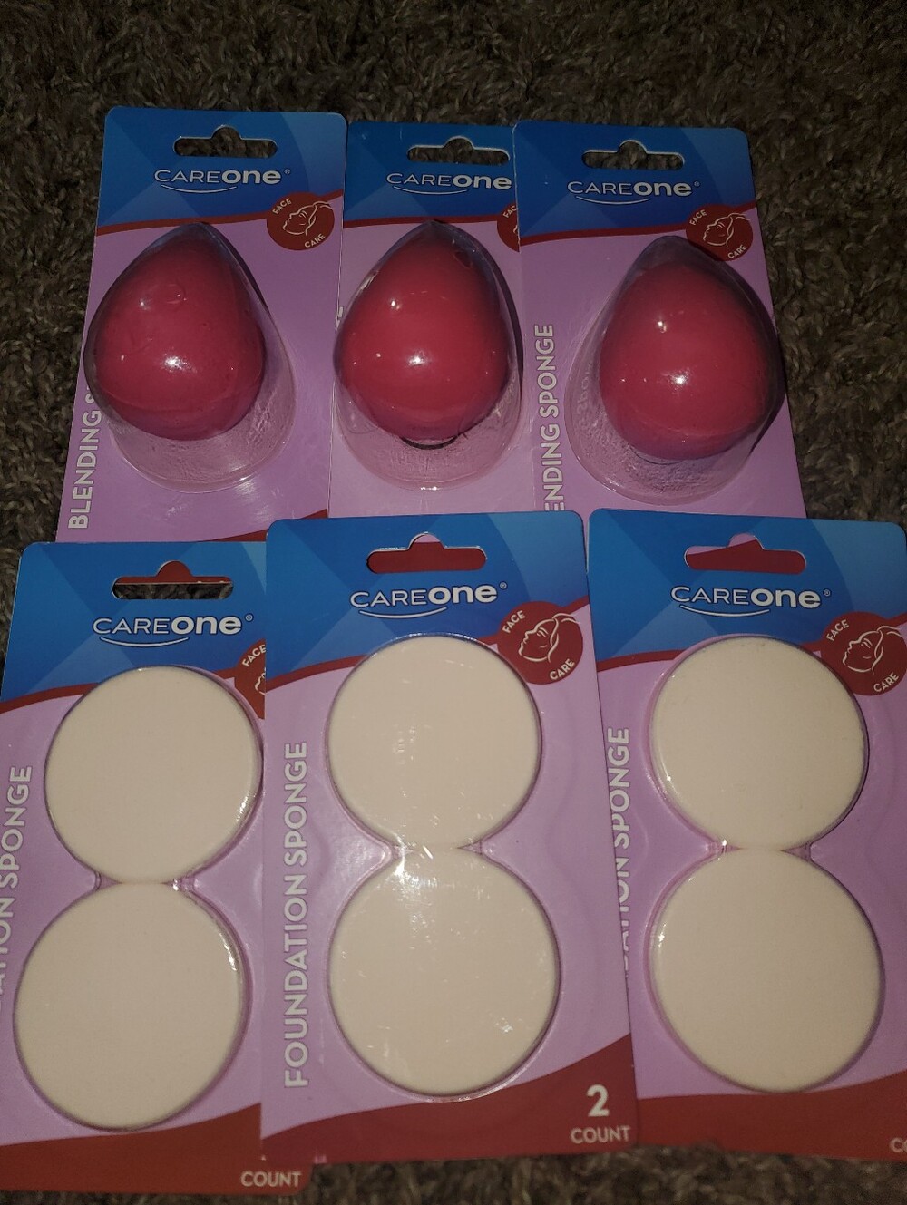Pink Blending Sponge & Cream Foundation Sponges - Makeup Applicator Set